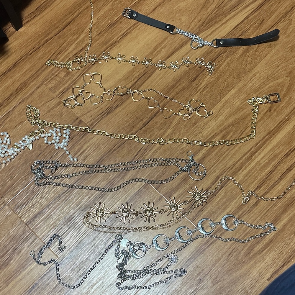 Gold and Silver Chain Belts Collection
